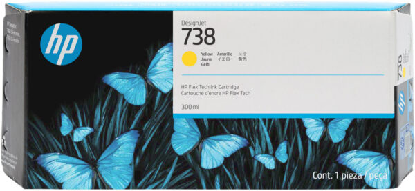 HP 738 300 ml gele inktcartridge voor DesignJet