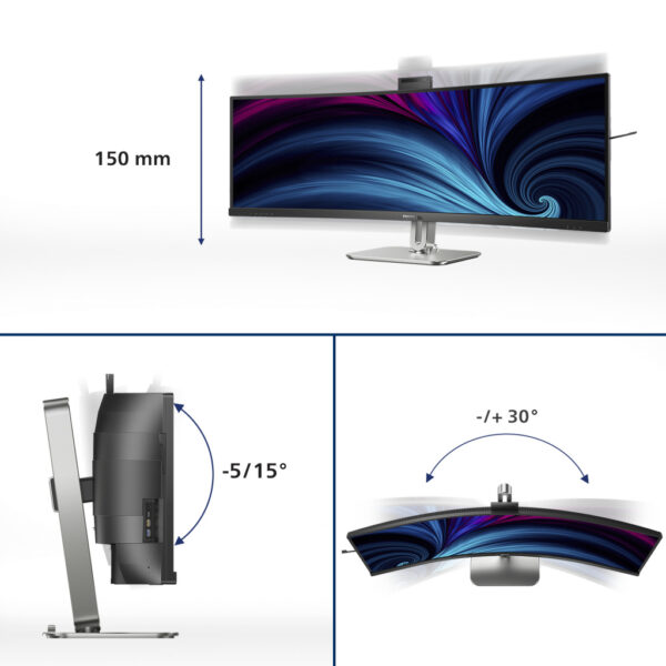 Philips 49B2U6903CH/00 computer monitor 124,5 cm (49") 5120 x 1440 Pixels Dual QHD LCD Grijs - Afbeelding 5