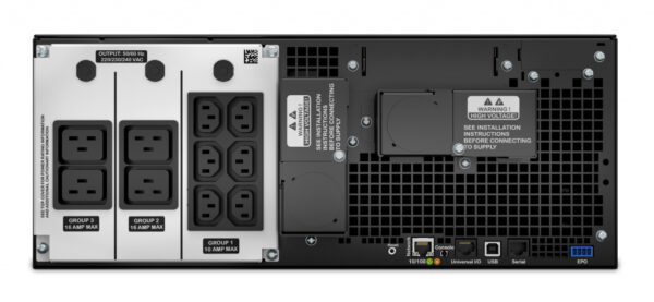 APC Smart-UPS On-Line SRT6KRMXLI - 6kW/VA, 6x C13 + 4x C19 + hardwire 1 fase uitgang, rackmountable, Embedded NMC - Afbeelding 2