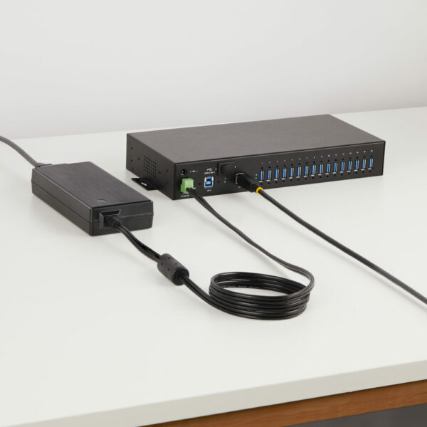 StarTech.com 16-Port Industriële USB Hub met Power Adapter, 5Gbps, Metalen Behuizing, Monteerbaar, ESD Bescherming, Terminal B - Afbeelding 9
