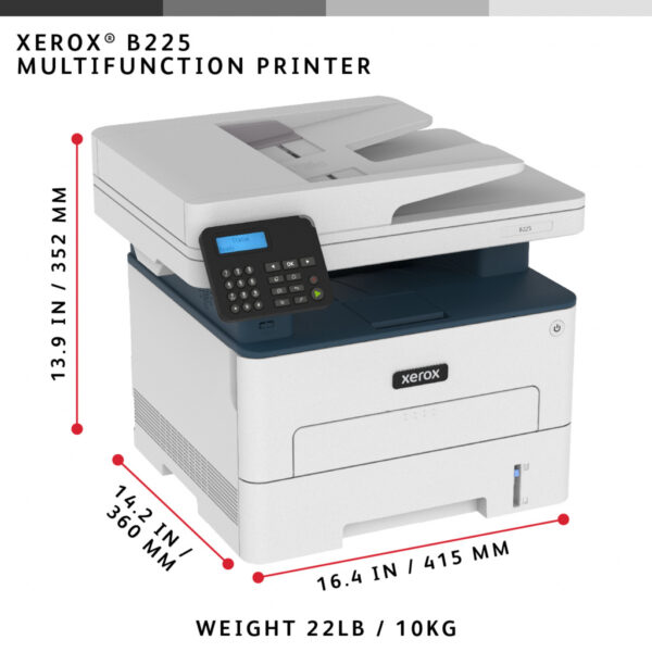 Xerox B225 A4 34 ppm draadloze dubbelzijdige printer PS3 PCL5e/6 ADF 2 laden totaal 251 vel - Afbeelding 13