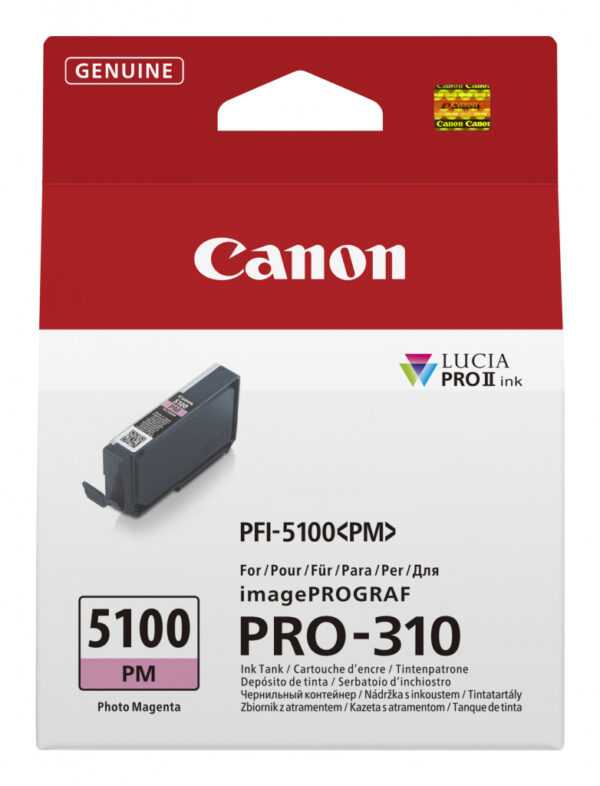 Canon PFI-5100 PM inktcartridge 1 stuk(s) Origineel Foto magenta