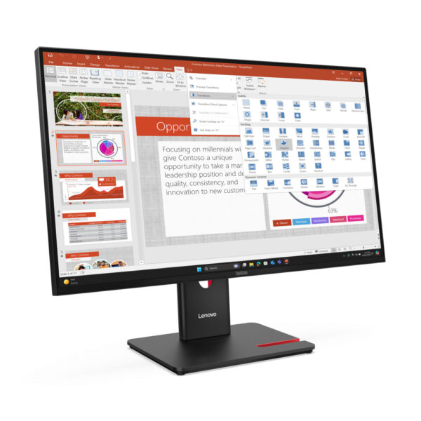 Lenovo ThinkVision T27-40 LED display 68,6 cm (27") 1920 x 1080 Pixels Full HD Zwart - Afbeelding 4