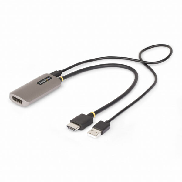 StarTech.com 30cm HDMI naar DisplayPort Adapter Kabel, 8K 60Hz, Actieve HDMI 2.1 naar DP 1.4 Video Converter, HDCP 1.4/2.1/2.2/