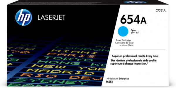 HP 654A originele cyaan LaserJet tonercartridge - Afbeelding 2