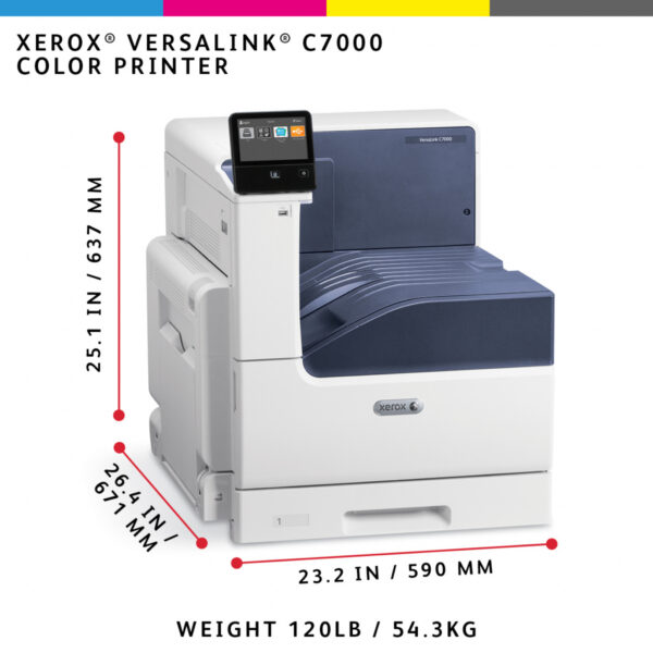 Xerox VersaLink C7000 A3 35/35 ppm dubbelzijdige printer Adobe PS3 PCL5e/6 2 laden totaal 620 vel - Afbeelding 40