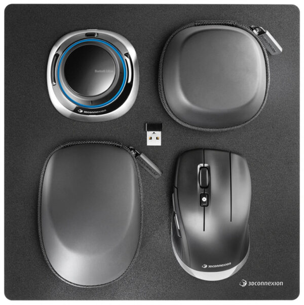 3Dconnexion SpaceMouse Wireless Kit 2 muis Universeel Rechtshandig RF Wireless + Bluetooth + USB Type-A Optisch