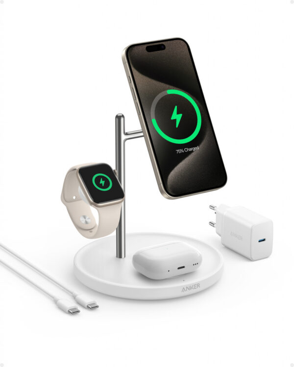 Anker MagGo Universeel Wit USB Draadloos opladen Snel opladen Binnen - Afbeelding 2
