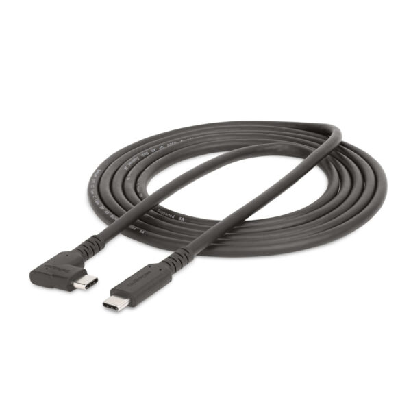 StarTech.com 2m Haakse USB-C Kabel, Rugged, USB 3.2 Gen 1 (5 Gbps), USB C naar C Data transfer Kabel met Rechte Hoek, 4K 60Hz DP - Afbeelding 7
