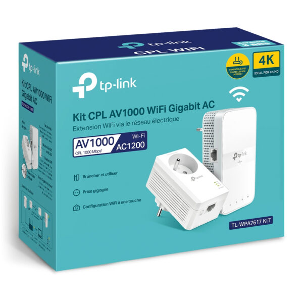 TP-Link TL-WPA7617 KIT 1200 Mbit/s Ethernet LAN Wifi Wit 2 stuk(s) - Afbeelding 3