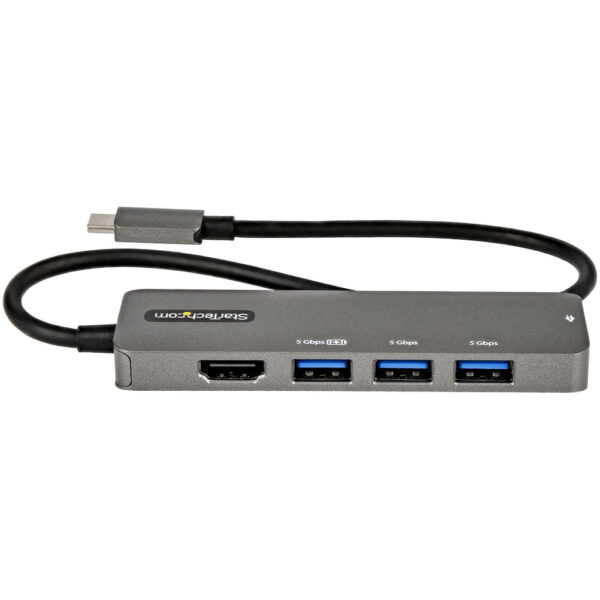 StarTech.com USB C Multiport Adapter - USB-C naar HDMI 2.0b 4K 60Hz (HDR10), 100W Power Delivery Pass-Through, 4-Port USB 3.0 Hu - Afbeelding 2