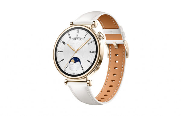 Huawei Watch GT 4 41mm Goud (Witte Leren Band) - Afbeelding 2