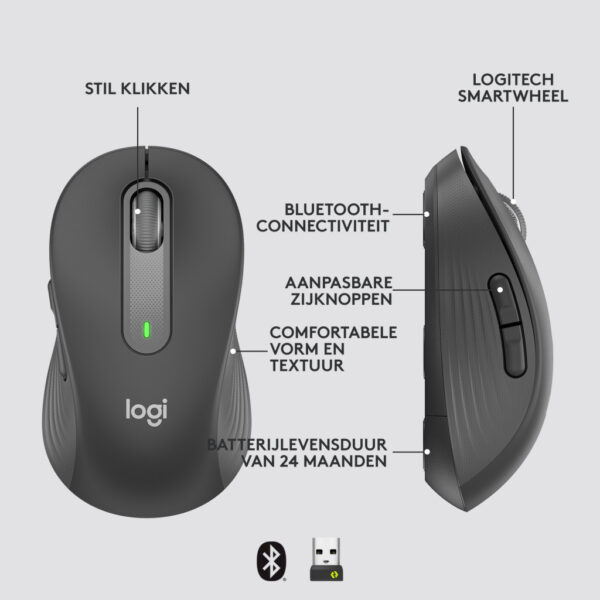 Logitech 910-006274 muis Kantoor Rechtshandig RF-draadloos + Bluetooth Optisch 4000 DPI - Afbeelding 7
