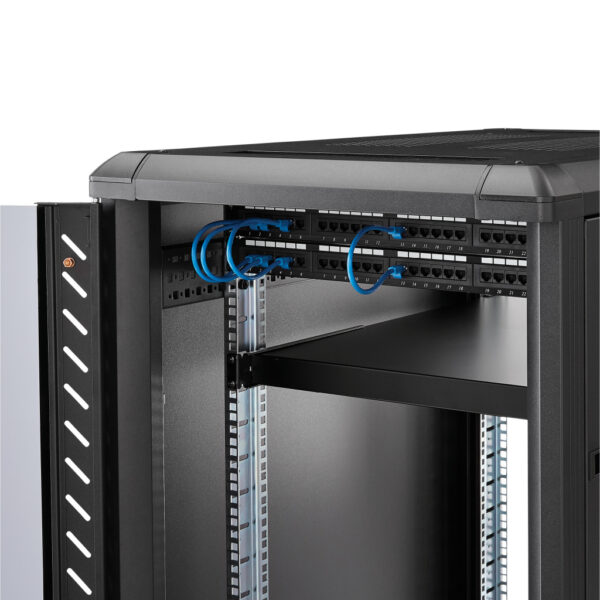 StarTech.com 1U 4-Post Verstelbare Plank voor Server Rack - 150 kg - 49,5 tot 97,4 cm Rack Shelf met Instelbare Montagediepte - - Afbeelding 2