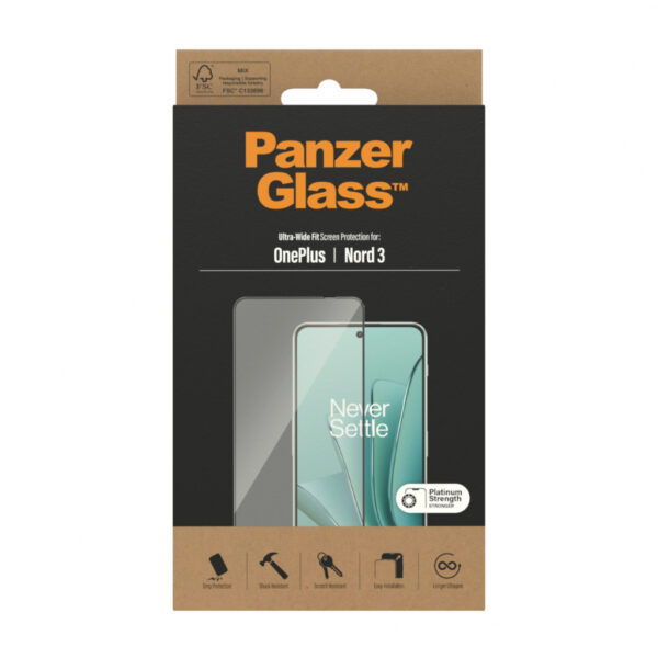PanzerGlass ® Screen Protector OnePlus Nord 3 5G | Ultra-Wide Fit Doorzichtige schermbeschermer 1 stuk(s) - Afbeelding 3