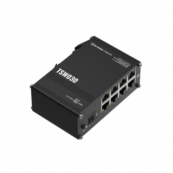 Teltonika NETWORKS TSW030 8-Port Ethernet Switch Unmanaged Fast Ethernet (10/100) Zwart - Afbeelding 5