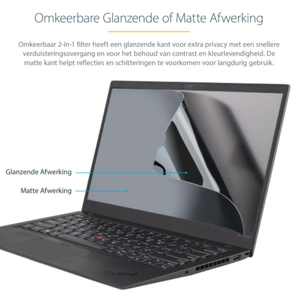 StarTech.com 13.3in Privacy Filter voor Laptop, Anti-Glans Privacy Scherm voor 16:9 Breedbeeld Displays, Laptop Monitor Screen - Afbeelding 10