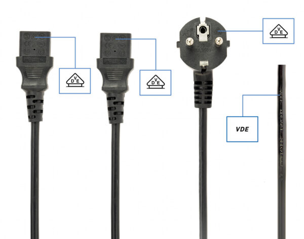 Gembird PC-186-ML6 electriciteitssnoer Zwart 2 m CEE7/4 - Afbeelding 3
