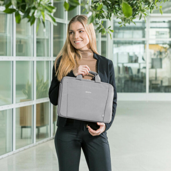 DICOTA Eco Slim Case BASE 35,8 cm (14.1") Aktetas Grijs - Afbeelding 5