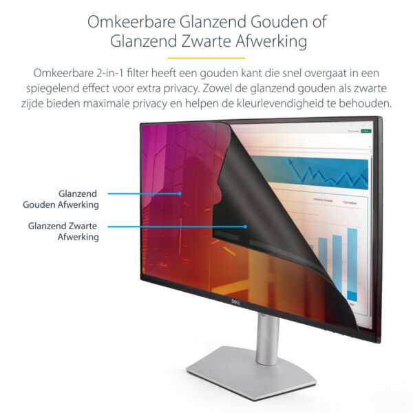 StarTech.com 24-inch 16:9 Gold Monitor Privacy Filter, Omkeerbare Filter met Verhoogde Privacy, Glanzende Computer Security Fil - Afbeelding 9