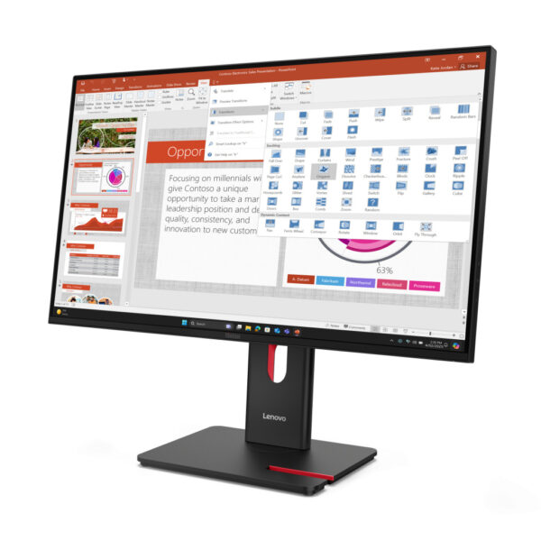 Lenovo ThinkVision T27-40 LED display 68,6 cm (27") 1920 x 1080 Pixels Full HD Zwart - Afbeelding 3