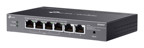 TP-Link Omada ES206GP netwerk-switch Managed Gigabit Ethernet (10/100/1000) Power over Ethernet (PoE) Zwart - Afbeelding 3