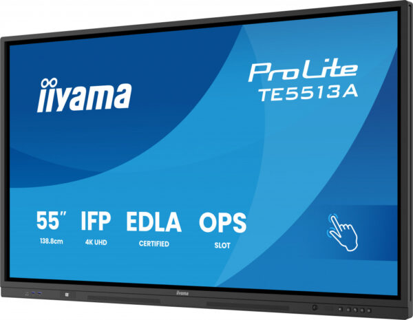 iiyama TE9813A-B1AG beeldkrant Interactief flatscreen 2,48 m (97.5") Wifi 450 cd/m² 4K Ultra HD Zwart Touchscreen Type process - Afbeelding 5