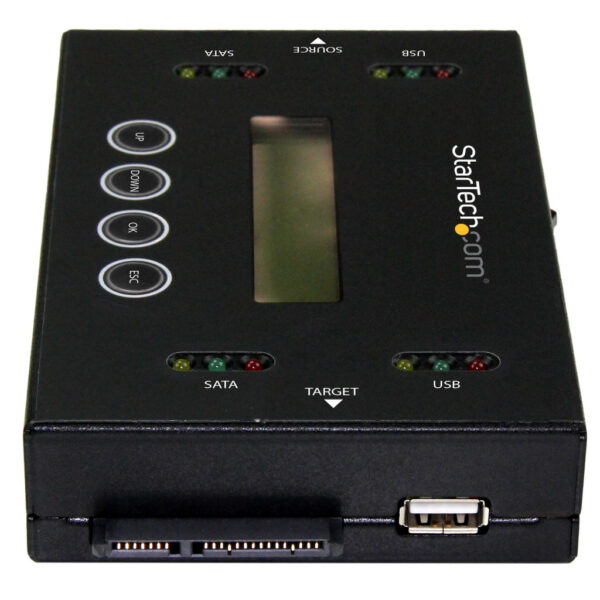 StarTech.com 1:1 Standalone Hard Drive Cloner & Wisser, USB Thumb Drive en SATA HDD/SSD Disk Kloner & Disk Eraser, LCD display, - Afbeelding 4