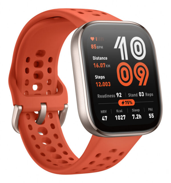 Amazfit Bip 6 Red 5 cm (1.97") AMOLED Digitaal 390 x 450 Pixels Touchscreen Goud GPS - Afbeelding 2