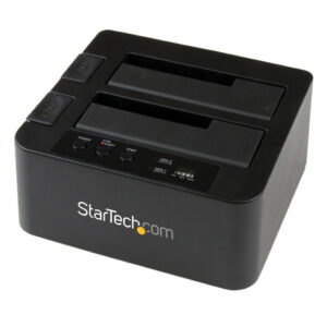StarTech.com Dual Bay Hard Drive Cloner, Standalone USB 3.2 Gen 1 (5 Gbps) / eSATA naar 2.5/3.5" SATA III HDD/SSD Kloner/Copier,