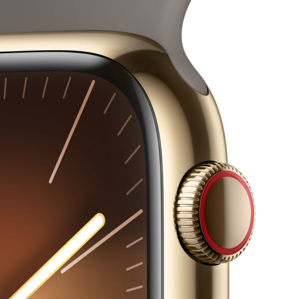 Apple Watch Series 9 45 mm Digitaal 396 x 484 Pixels Touchscreen 4G Goud Wifi GPS - Afbeelding 3
