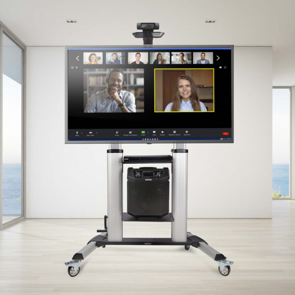 StarTech.com Verrijdbare TV Standaard op Wielen voor 60-100inch Flat Screens tot 100kg, In Hoogte Verstelbaar via Krukas, Mobiel - Afbeelding 13