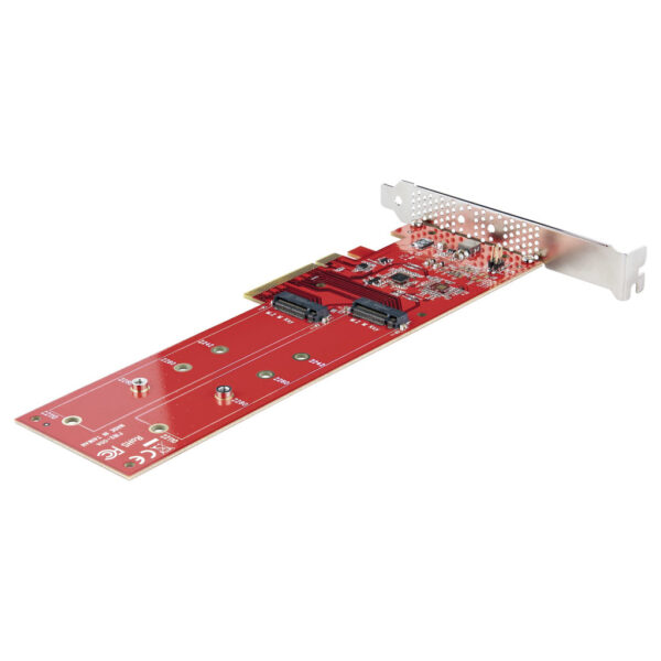 StarTech.com Dual M.2 PCI Express SSD Adapter Kaart, PCIe x8 / x16 naar Dual NVMe of AHCI M.2 SSDs, M2 PCIe Adapter, PCI Expres - Afbeelding 2