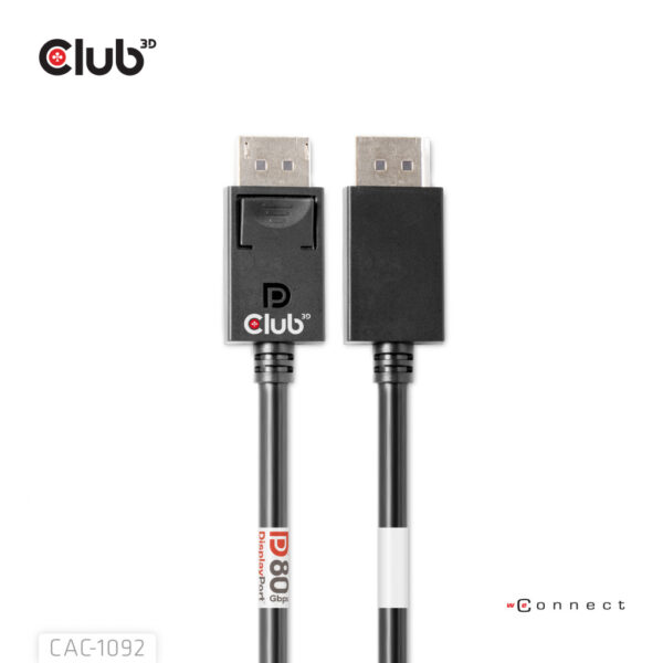 CLUB3D DisplayPort™ 2.1 Bi-Directional VESA DP80 Gecertificeerde kabel 4K240Hz, 8K60Hz or 10K60Hz M/M 1.6m/ Next-Gen Gami - Afbeelding 7