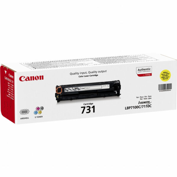 Canon 731 tonercartridge 1 stuk(s) Origineel Geel - Afbeelding 2