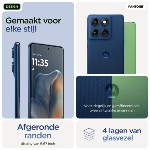 Motorola edge 60 16,9 cm (6.67") Dual SIM Android 15 5G USB Type-C 12 GB 512 GB 5200 mAh Blauw - Afbeelding 5