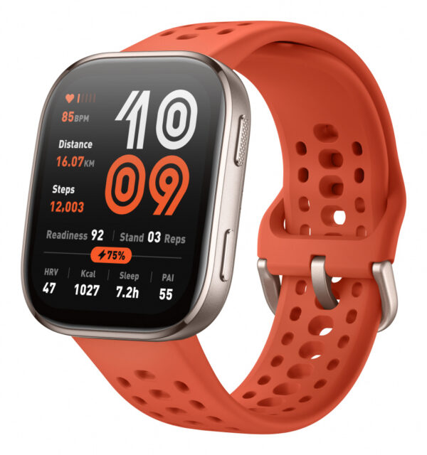 Amazfit Bip 6 Red 5 cm (1.97") AMOLED Digitaal 390 x 450 Pixels Touchscreen Goud GPS