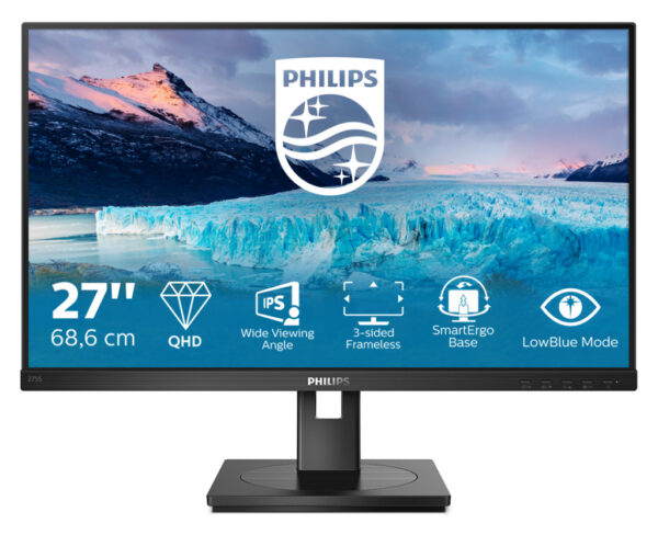 Philips S Line 275S1AE/00 LED display 68,6 cm (27") 2560 x 1440 Pixels 2K Ultra HD LCD Zwart - Afbeelding 7