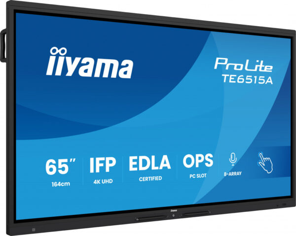 iiyama TE6515A-B1AG beeldkrant Digitale signage flatscreen 163,8 cm (64.5") Wifi 550 cd/m² 4K Ultra HD Zwart Touchscreen Type - Afbeelding 2
