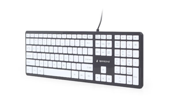 Gembird KB-MCH-02-BKW toetsenbord Kantoor USB QWERTY Engels Zwart, Wit - Afbeelding 6