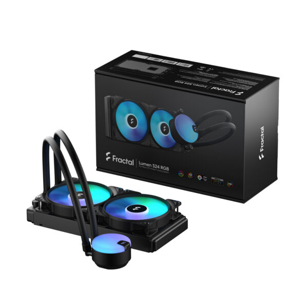 Fractal Design Lumen S24 v2 RGB Processor Alles-in-één vloeistofkoeler 12 cm Zwart 1 stuk(s) - Afbeelding 7