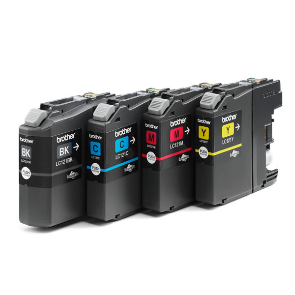 Brother LC121VALBP inktcartridge 4 stuk(s) Origineel Zwart, Cyaan, Magenta, Geel - Afbeelding 3