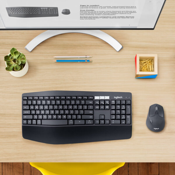 Logitech 920-008221 toetsenbord Inclusief muis Universeel RF-draadloos + Bluetooth QWERTZ Duits Zwart - Afbeelding 11