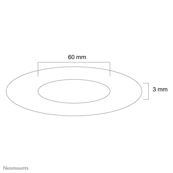 Neomounts FPMA-CRS6 Afdekrozet - diam. 60 mm - Afbeelding 2