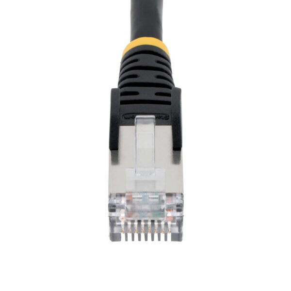 StarTech.com 1m CAT6a Ethernet Kabel, Zwart, Low Smoke Zero Halogen (LSZH), 10GbE 500MHz 100W PoE++ Snagless RJ-45 S/FTP Netwer - Afbeelding 4