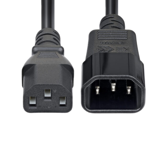 StarTech.com 4,5m Stroom Verlengkabel, C14 naar C13 PDU Stroomkabel, 15A 250V, 14AWG, AC Power Kabel voor PDU/Power Supply, KEM - Afbeelding 5
