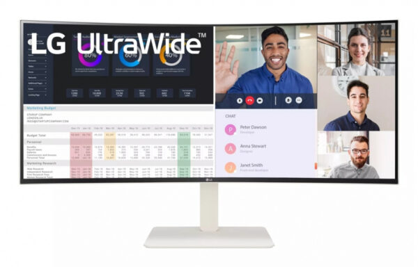 LG 38WR85QC-W computer monitor 96,5 cm (38") 3840 x 1600 Pixels UltraWide Quad HD LCD Wit