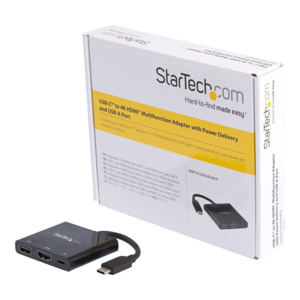 StarTech.com USB-C multiport adapter met HDMI USB 3.0 poort 60W PD zwart - Afbeelding 6