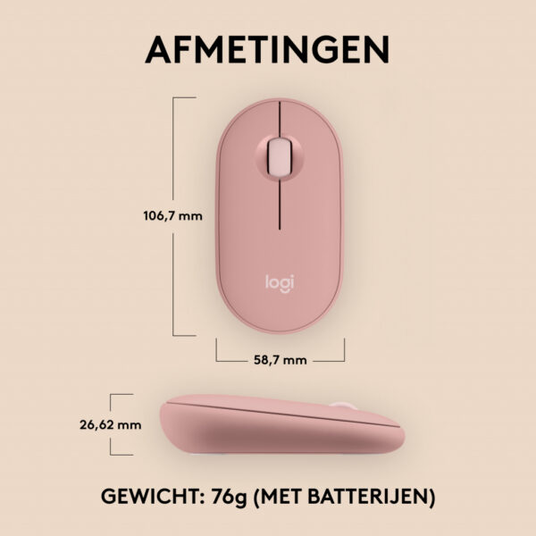 Logitech 910-007014 muis Reizen Ambidextrous RF-draadloos + Bluetooth Optisch 4000 DPI - Afbeelding 8