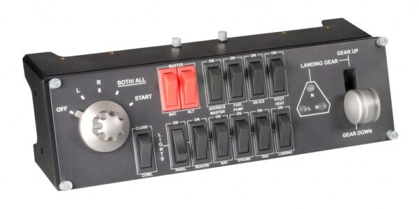 Logitech G Flight Switch Panel Zwart, Rood, Zilver USB 2.0 Vluchtsimulator Analoog/digitaal PC